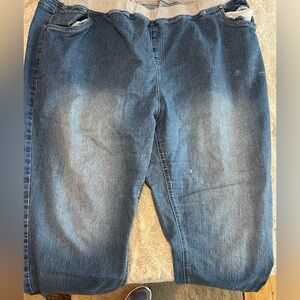 Women within stretchy jeans